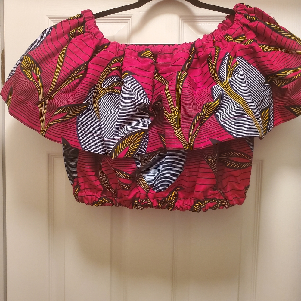 African Print Crop Top